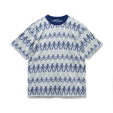 Family Jacquard S/L Tee - Navy