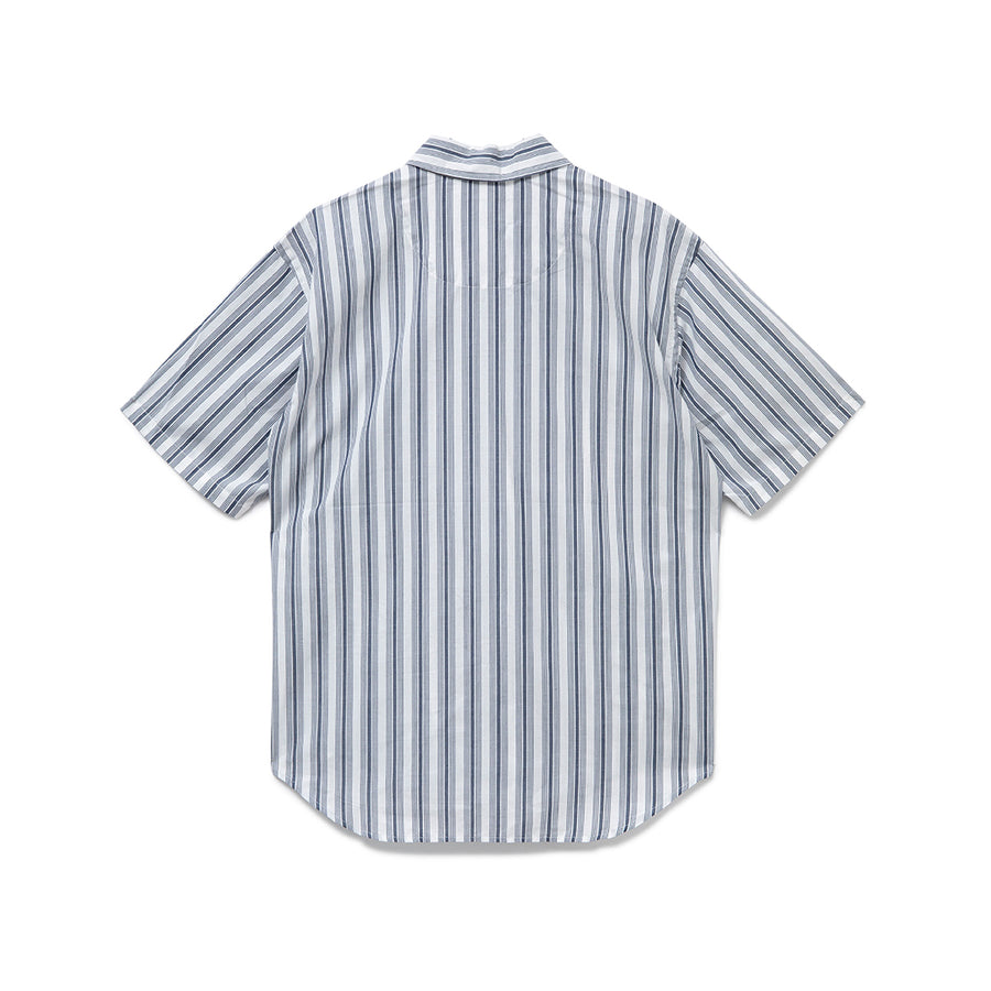 Pullover Stripe S/SL Shirt - Navy