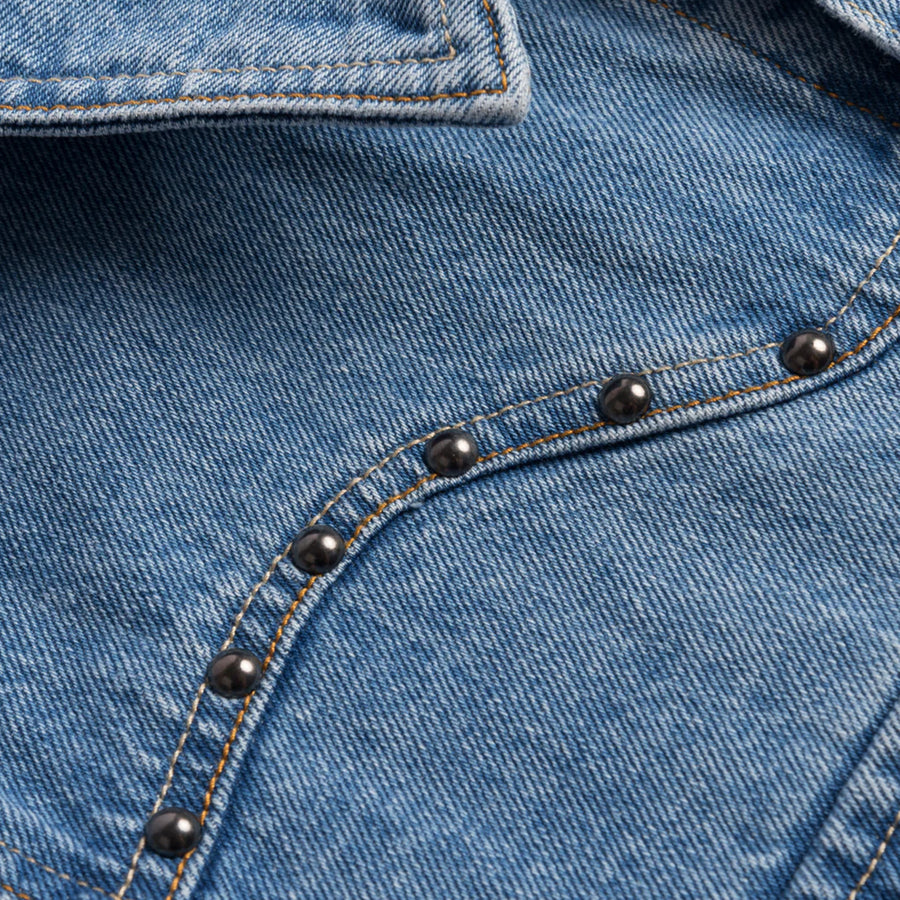 Denim Western Jacket - Light Blue Wash