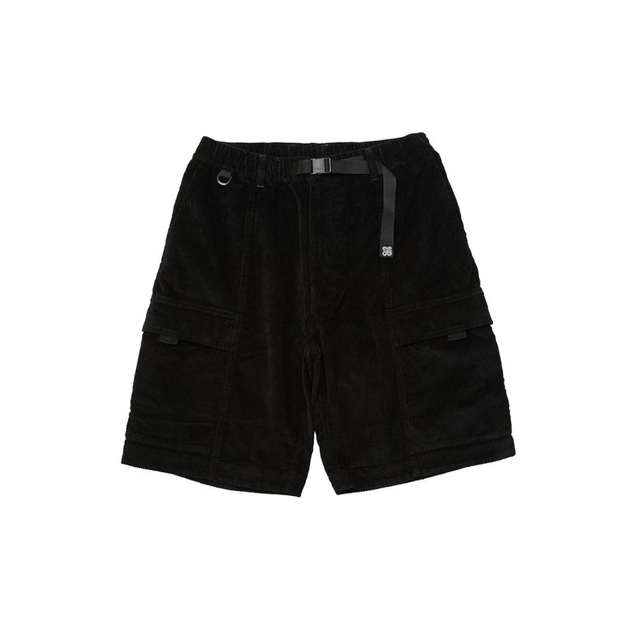Stitched Corduroy Shorts - Black