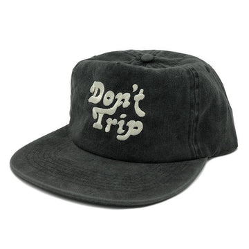 Don't Trip Washed Snapback Cap - Black