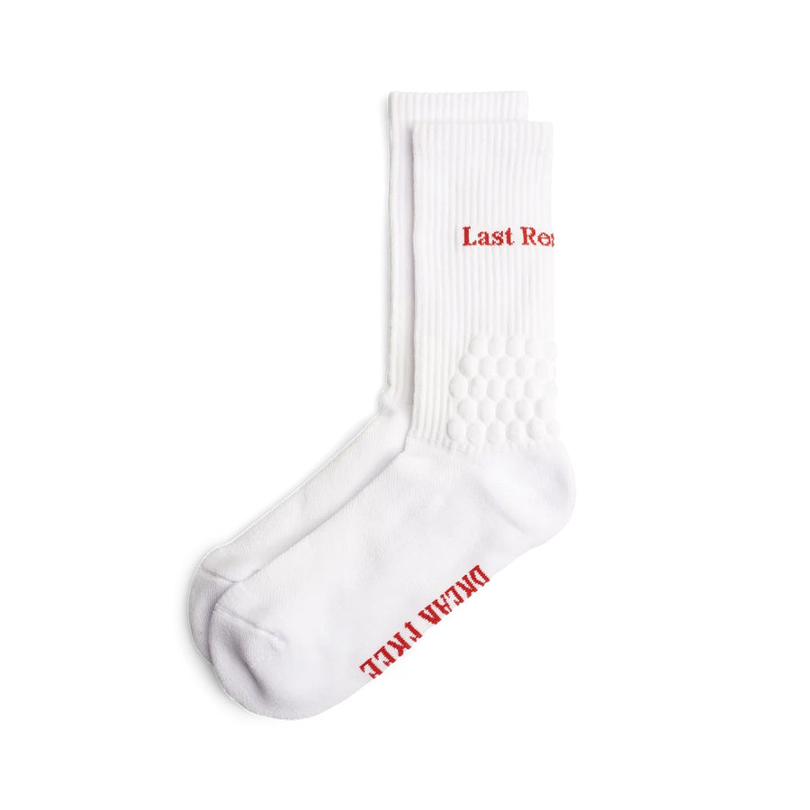 Right Angle Bubble Socks - White