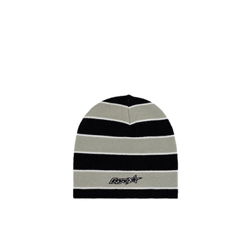 Striped Beanie - Grey/Black