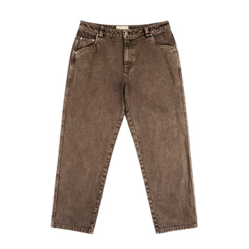 Classic Relaxed Denim Pants - Faded Brown