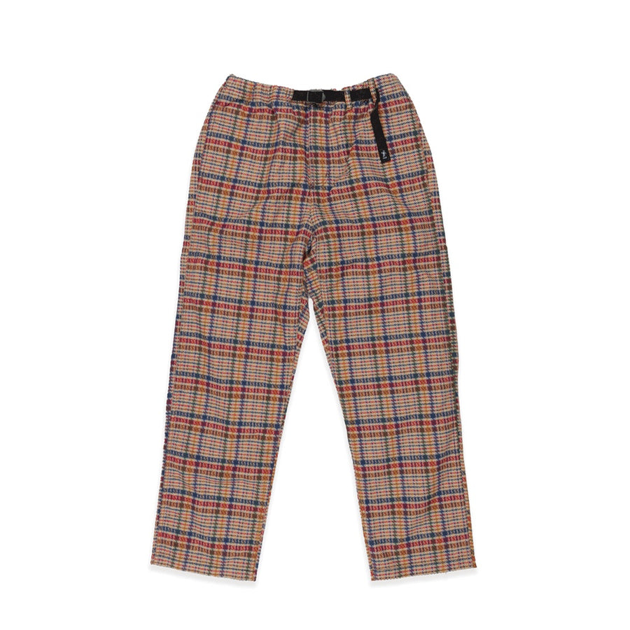 Belted Tartan Simple Pant - Multi