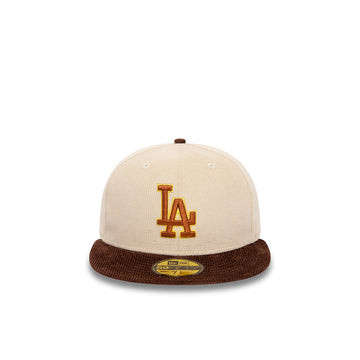 LA Dodgers MLB Cord Stone 59FIFTY Fitted Cap - Cream