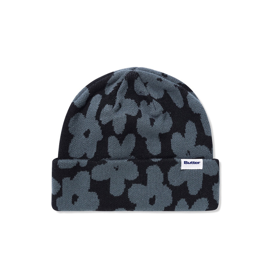 Floral Beanie -Black