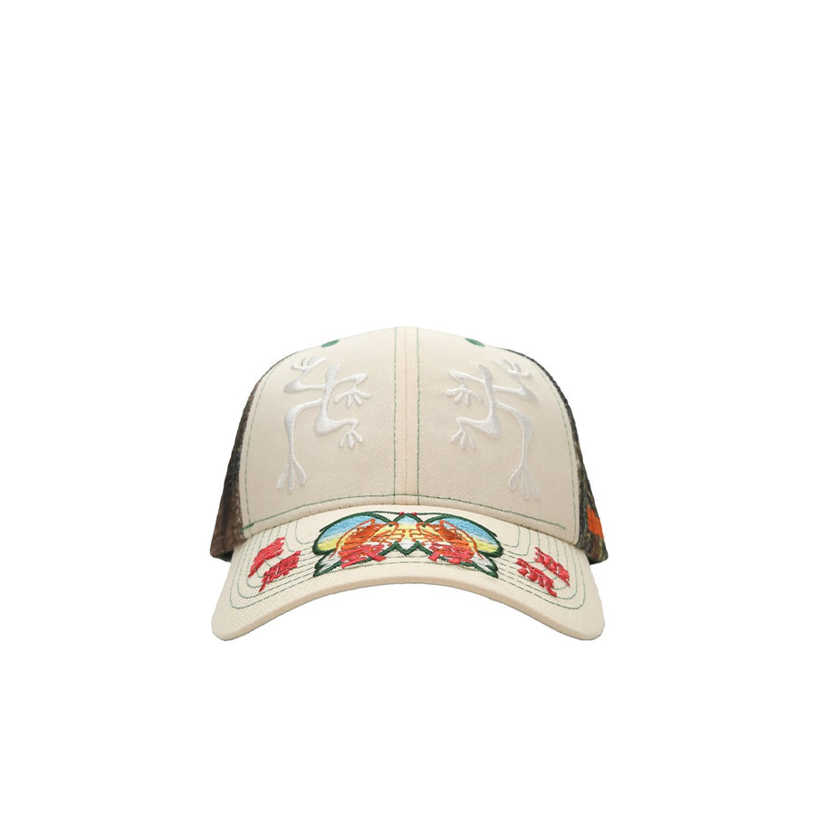 Biyu Trucker Hat - Off-White / Camo