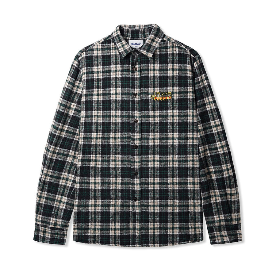 Caterpillar Flannel Shirt - Navy / Forest