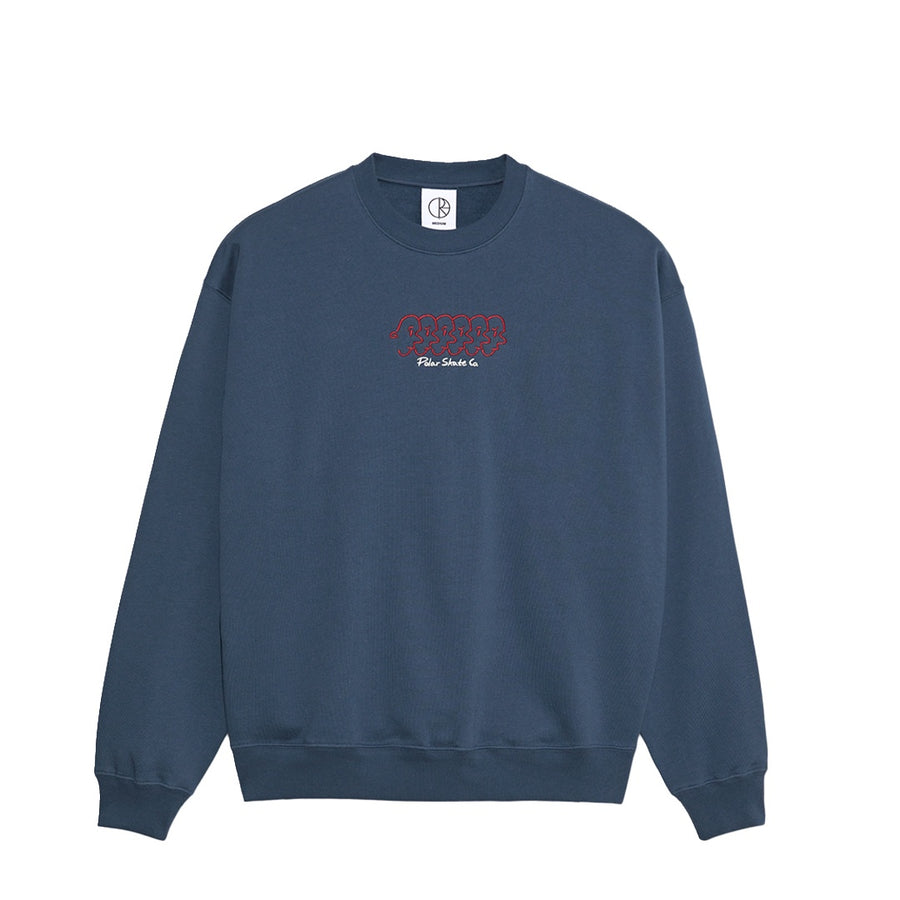 Dave Crewneck Faces - Grey Blue