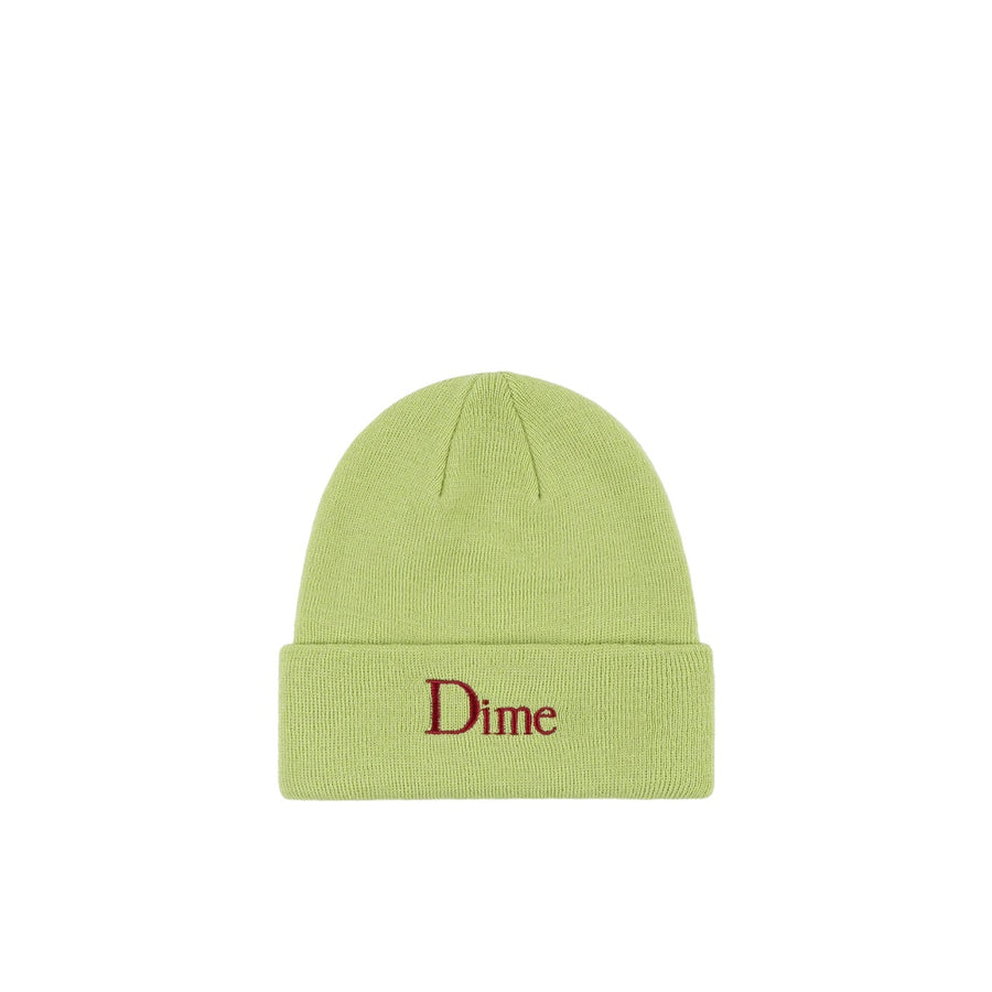 Classic Wool Fold Beanie - Lime