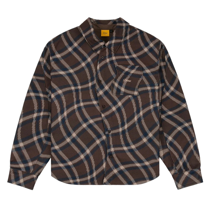 Plaid Fleece Shirt - Espresso