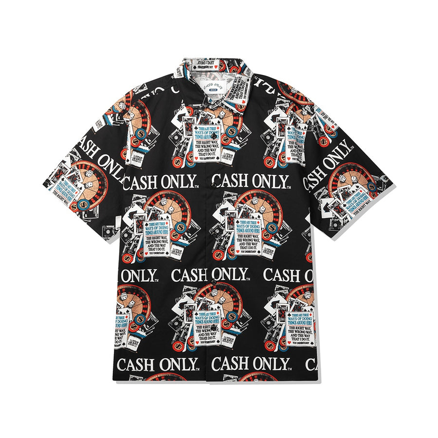 Casino Button Up S/S Shirt - Black