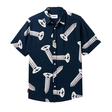Screw Short Sleeve Shirt - Navy