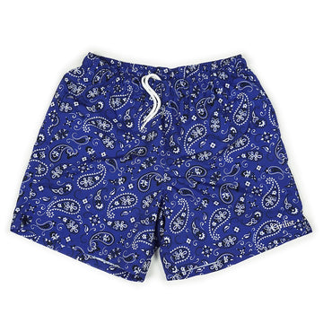 Paisley Swim Short - Blue