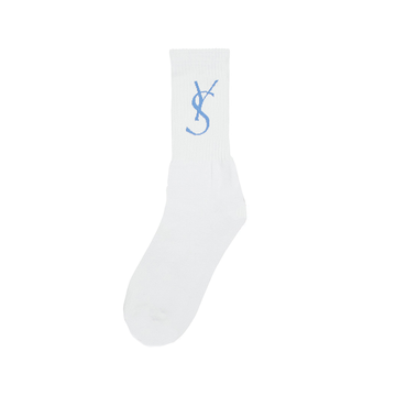 YS Socks - White/Sky