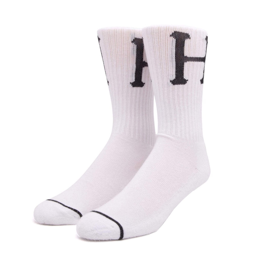 Classic H Crew Socks - White