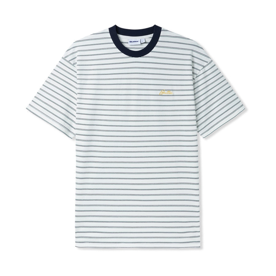 Cliff Stripe Tee - White