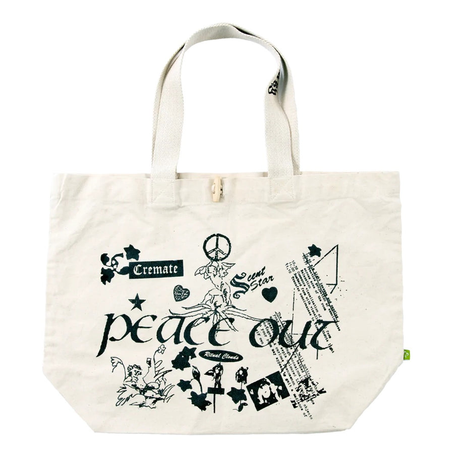 Peace Out Tote Bag - Cream
