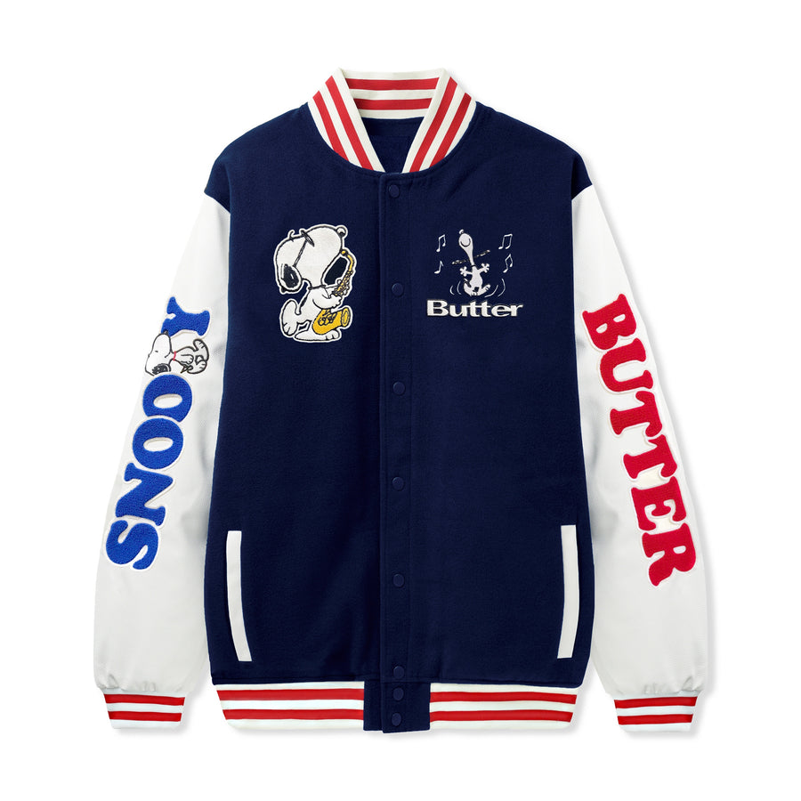 Peanuts Jazz Varsity Jacket - Navy