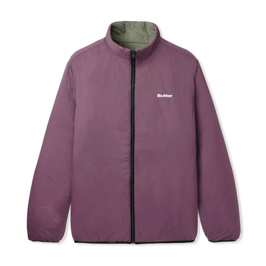 Quilted Reversible Jacket - Army/Berry