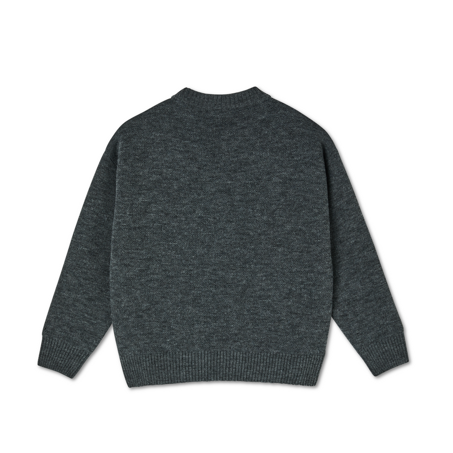Earthquake Logo Knit Sweater - Grey