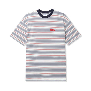 Cliff Stripe Tee - Stone/Red