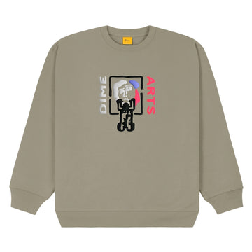 Dimearts Puff Crewneck - Gravel