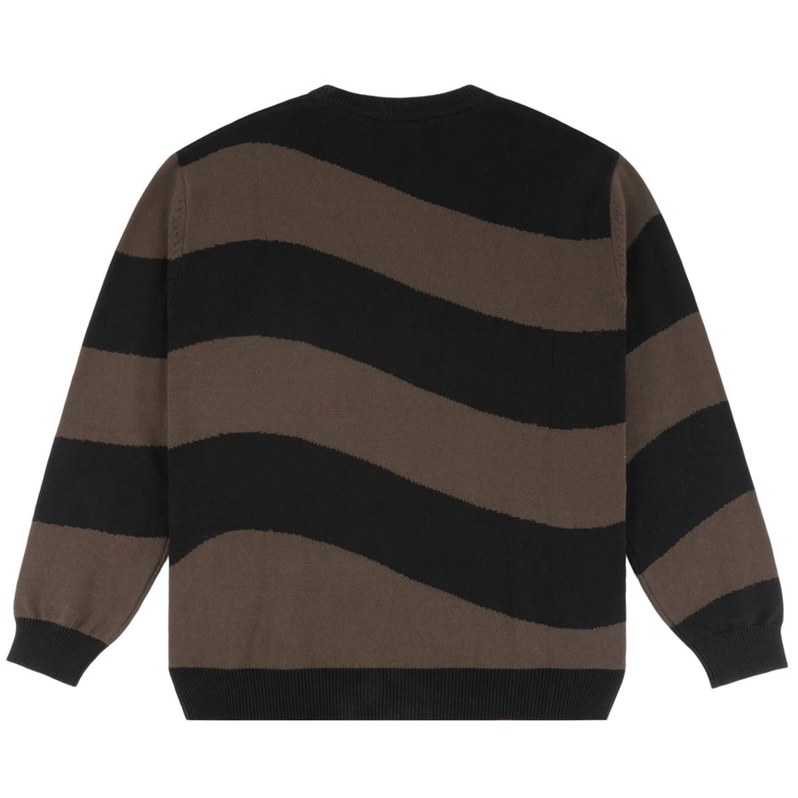 Wave Striped Light Knit - Black