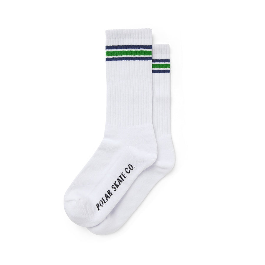 Stripe Socks - White/Blue/Green