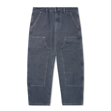 Washed Canvas Double Knee Pants - Slate