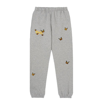 Butterfly Fleece Sweatpants - Heather Grey