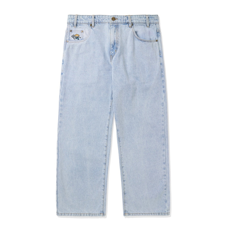 Racing Denim Pants - Light Blue