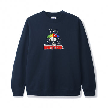 Peanuts Embroidered Crewneck - Navy