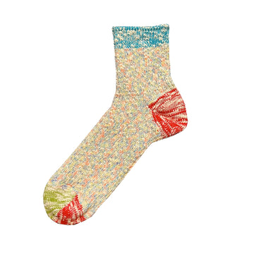 Tri-Colour Mottled Socks - Sky