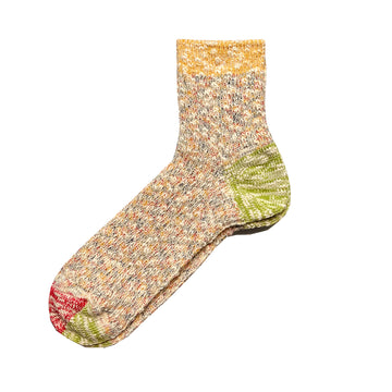 Tri-Colour Mottled Socks - Yellow