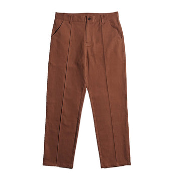 Stitched Crease Work Pant - Chestnut