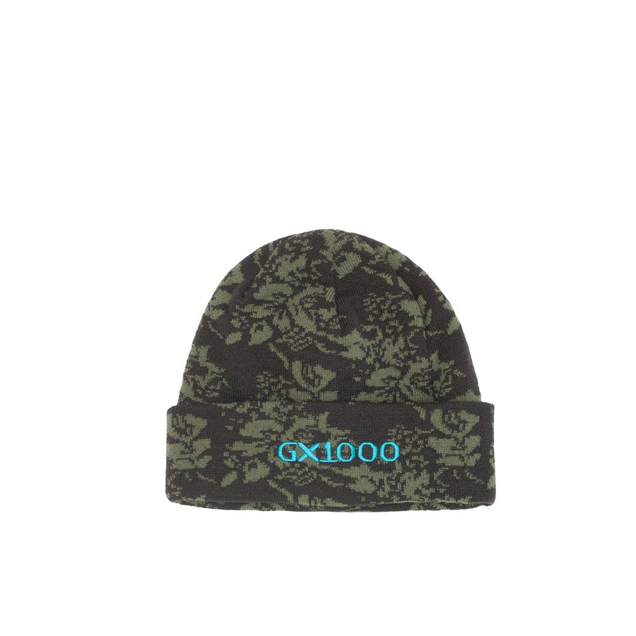 Floral Beanie  - Green