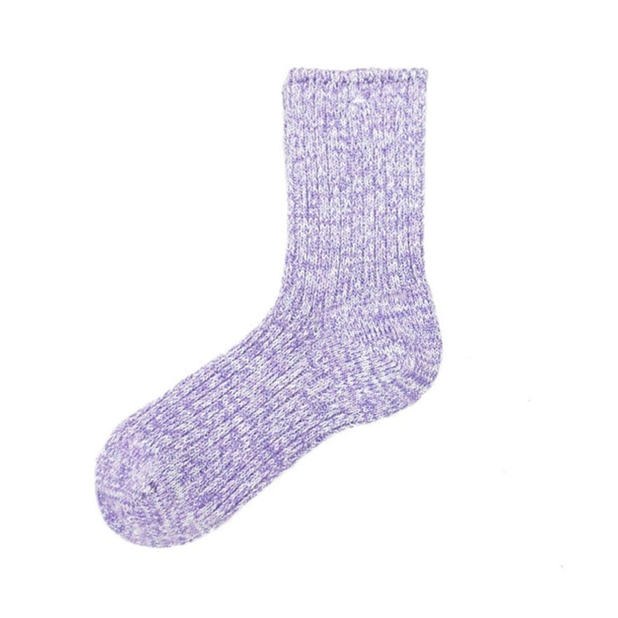 Pastel Rib Socks - Grape