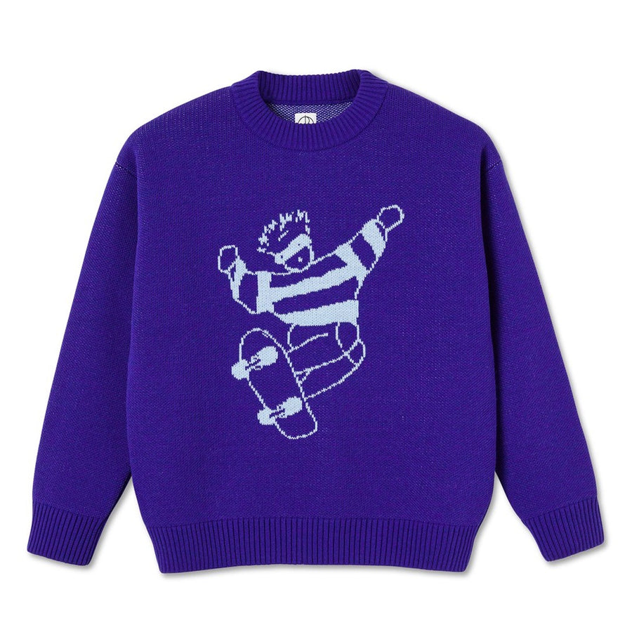 Skate Dude Knit Sweater - Purple