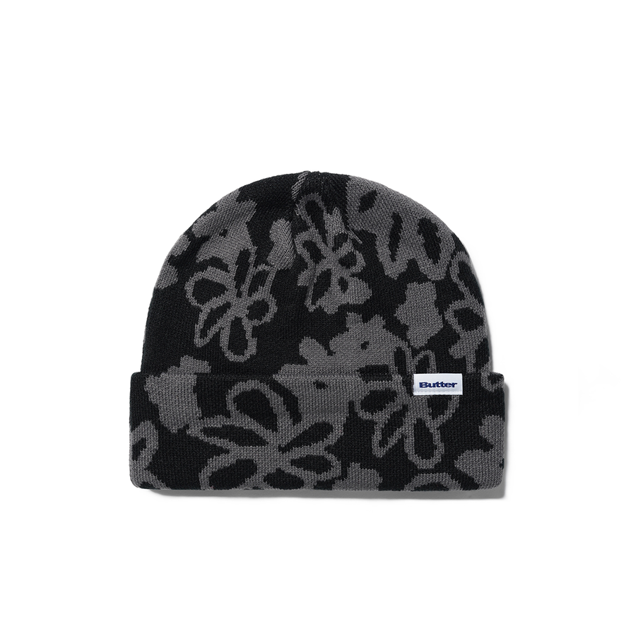 Flowers Beanie -Black