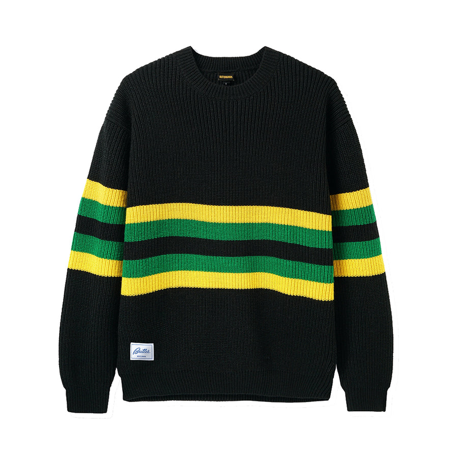 Moor Sweater - Black/Yellow/Green