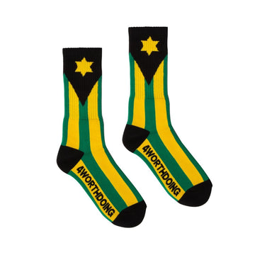 Flag Socks - Yellow/Black/Green