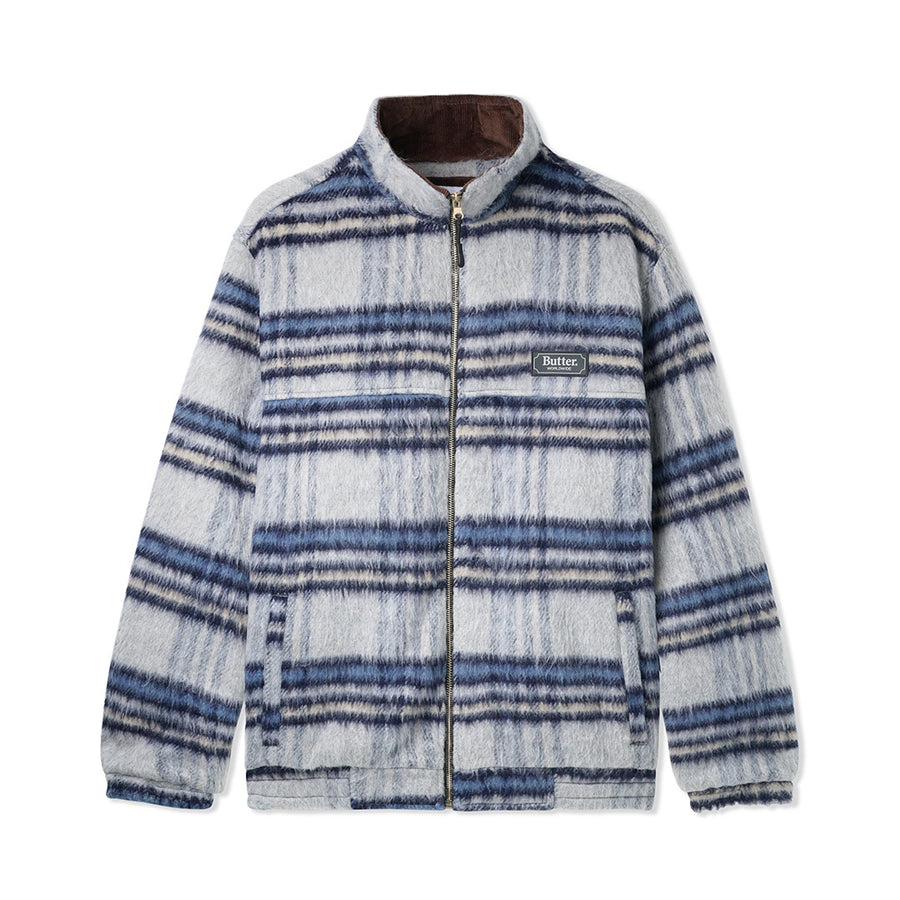 Hairy Plaid Lodge Jacket - Navy