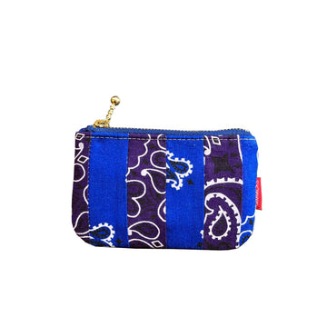 Multi Bandana One Zip Wallet - Purple/Blue