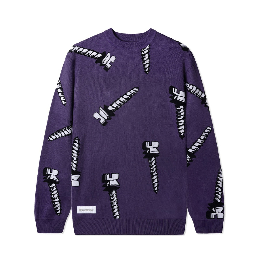 Screw Knit Sweater - Dusk Purple