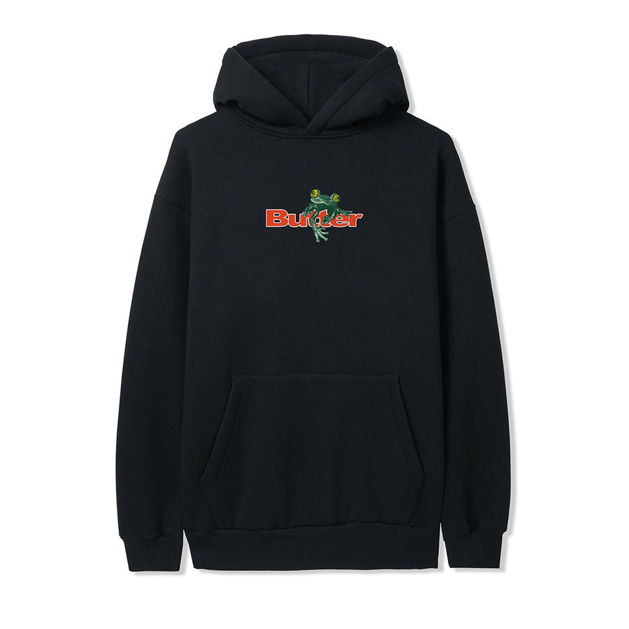 Tree Frog Logo Pullover Hood - Black