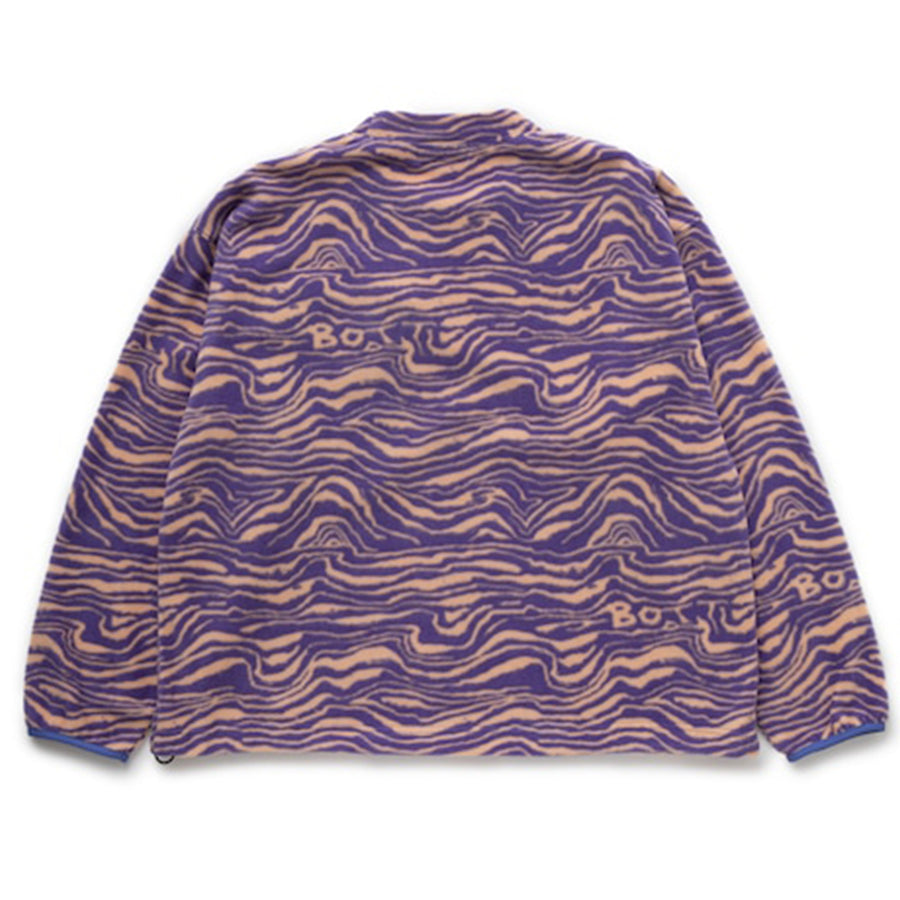 Fleece Mock Neck Pullover - Purple