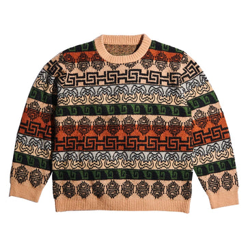 Local Letters Sweater - Tan/Toasted Orange