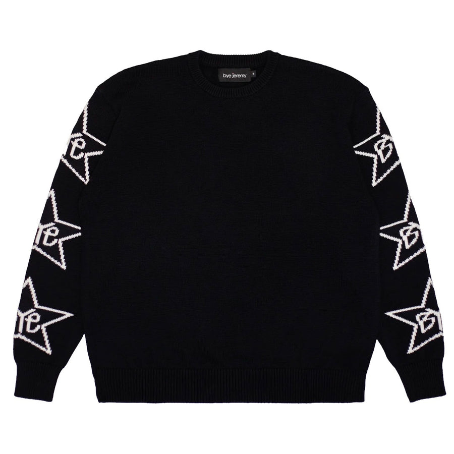 Intarsia Star Sweater - Black